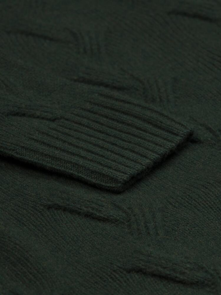 Becky twist turtleneck in green lambswool