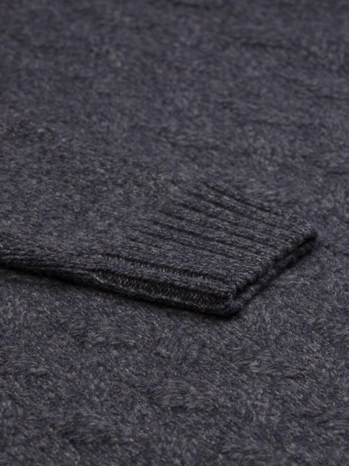 Col roul&eacute; structur&eacute; Bolton en lambswool anthracite