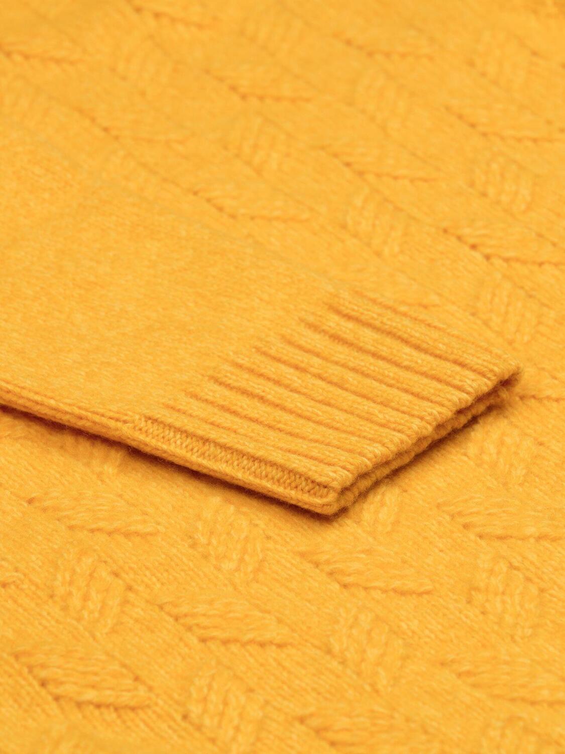 Bolton structured turtleneck in saffron lambswool