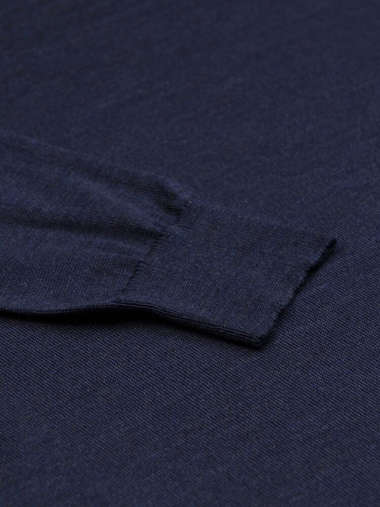 Bond turtleneck in indigo merino