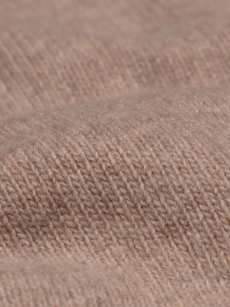 Lambswool oatmeal V neck jumper