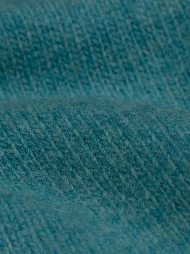 Col V bleu lagon en lambswool