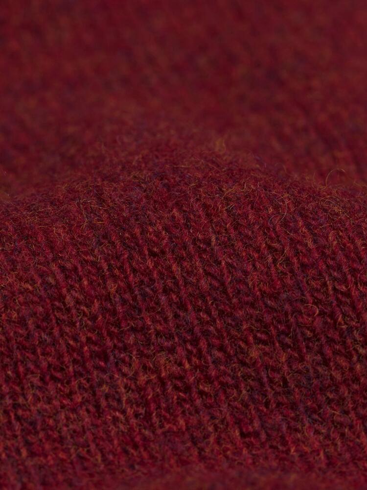 Lambswool rust V neck jumper