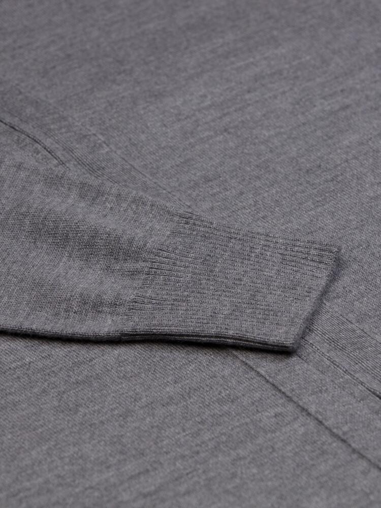 Bady zip-up cardigan in grey merino