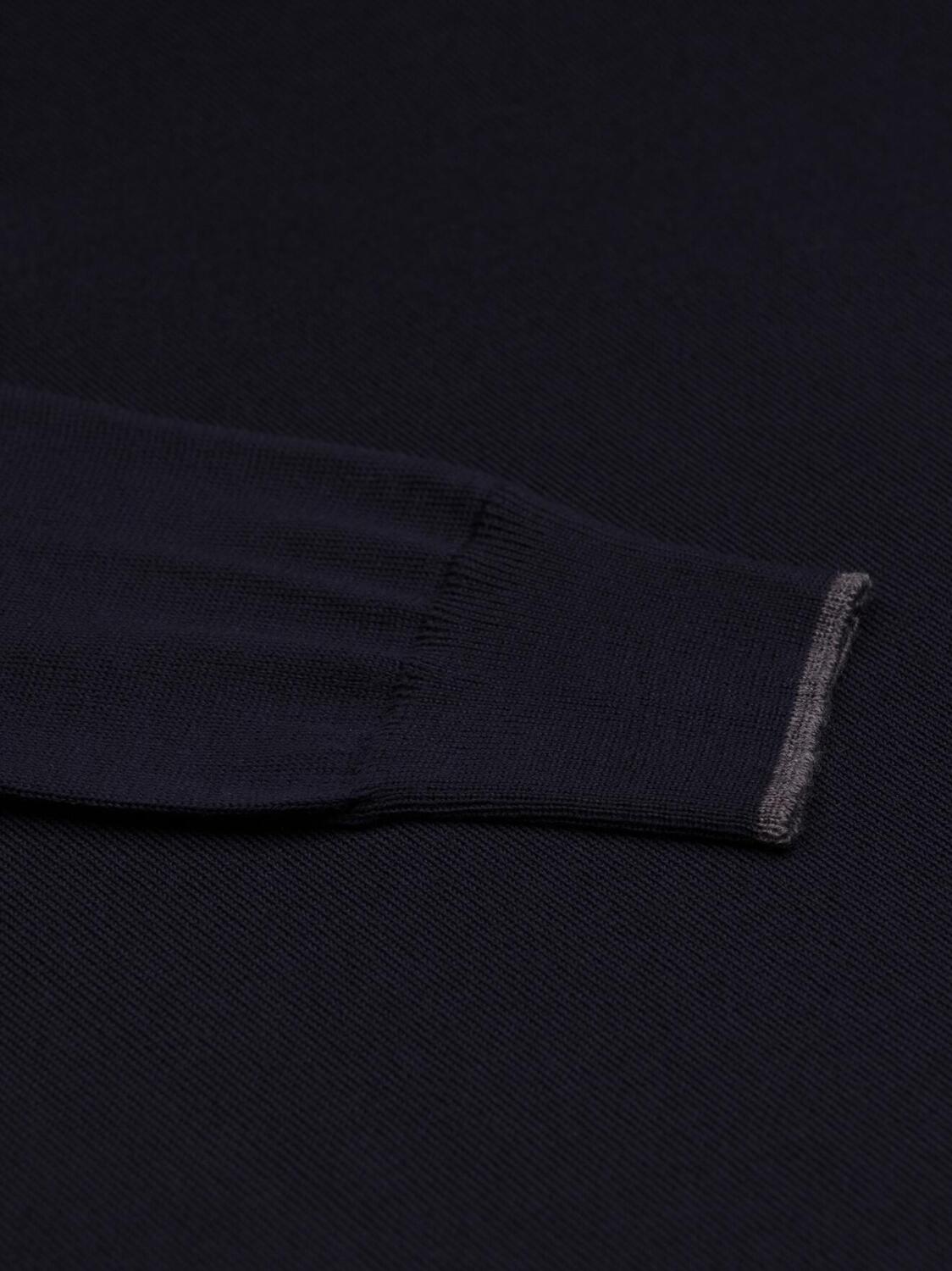 Bobby halve rits in marine merino