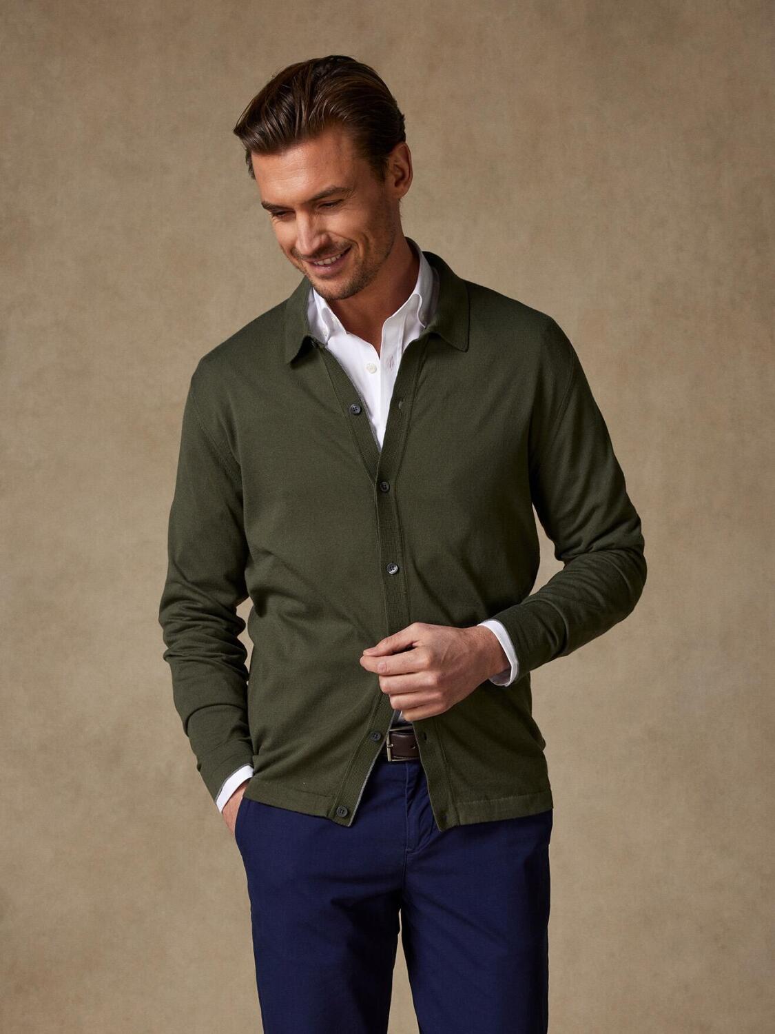 Strickjacke Ted khaki