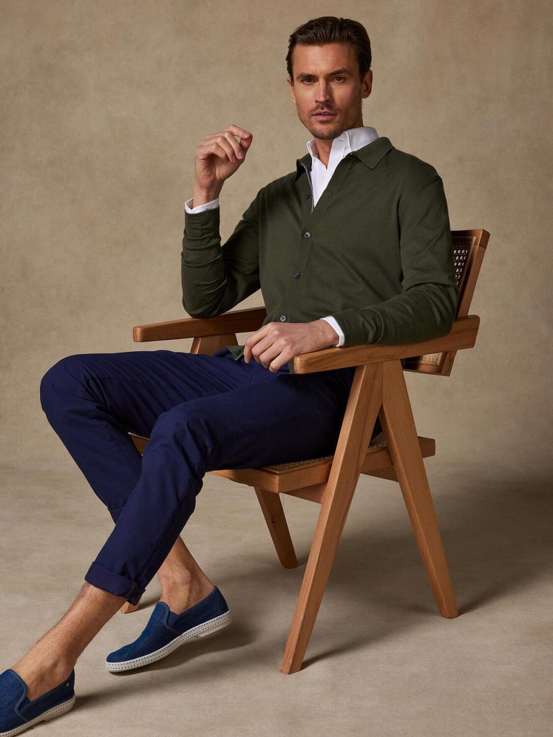 Strickjacke Ted khaki