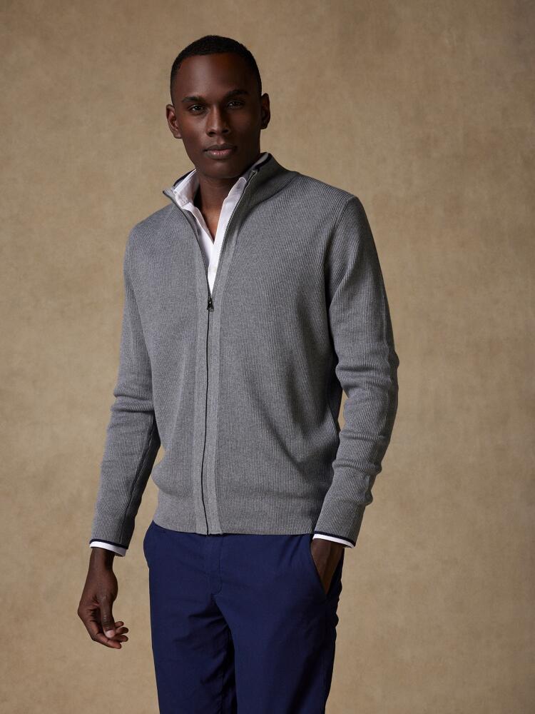 Terence grey zipped cardigan