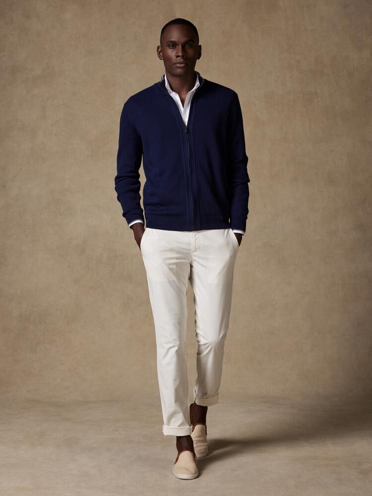 Terence navy zipped cardigan