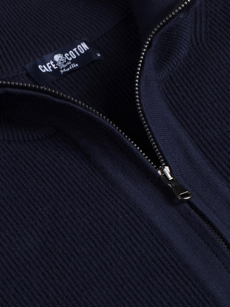 Terence navy zipped cardigan