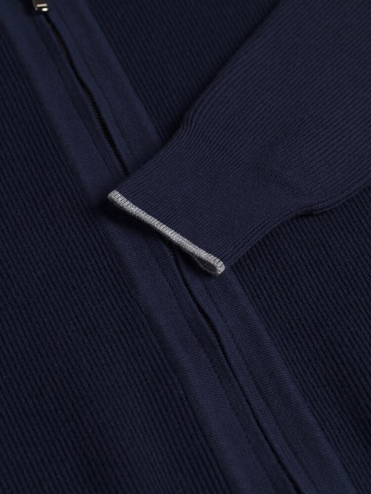 Terence navy zipped cardigan