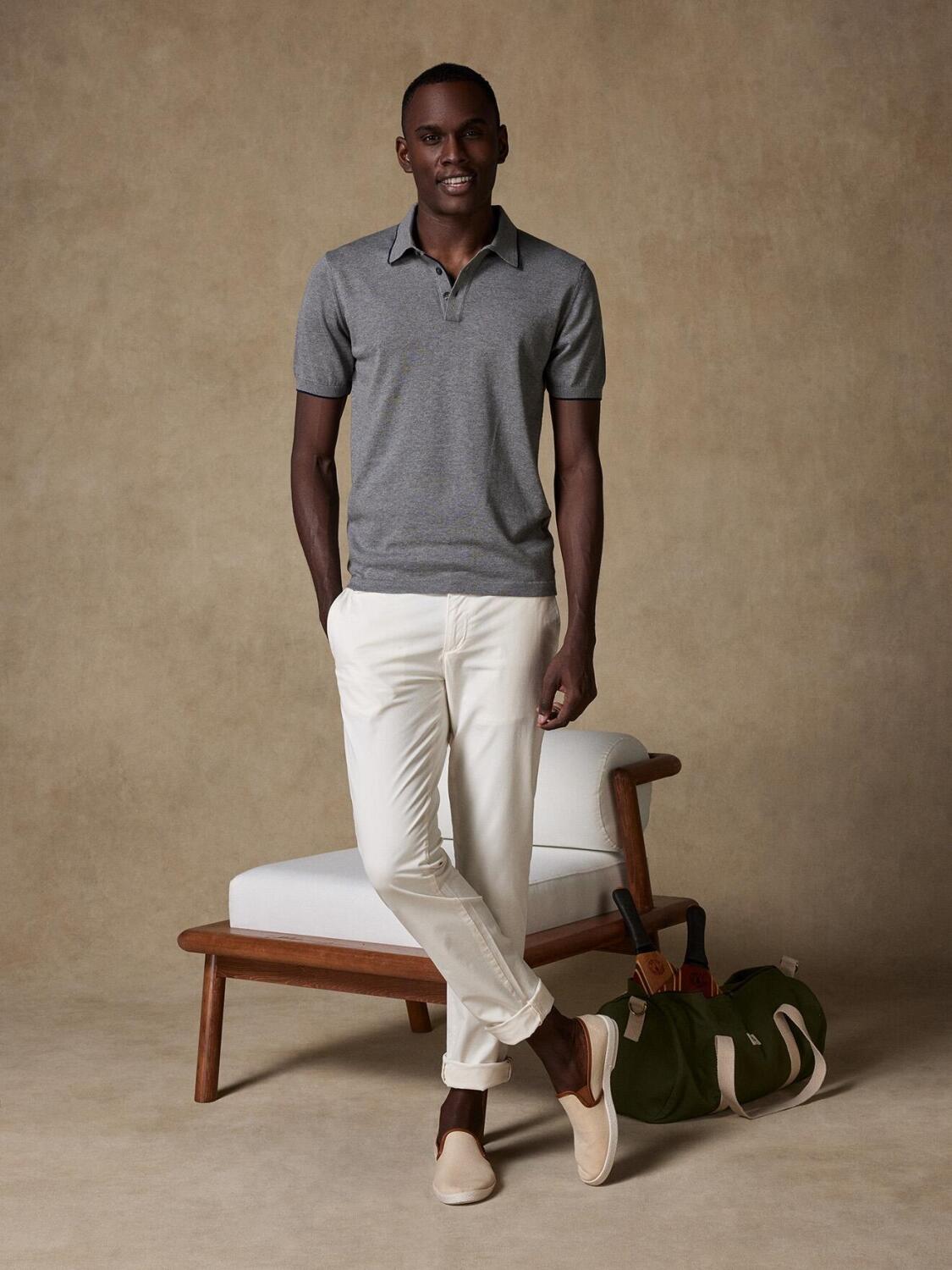 Polo Tom gevlekt grijs