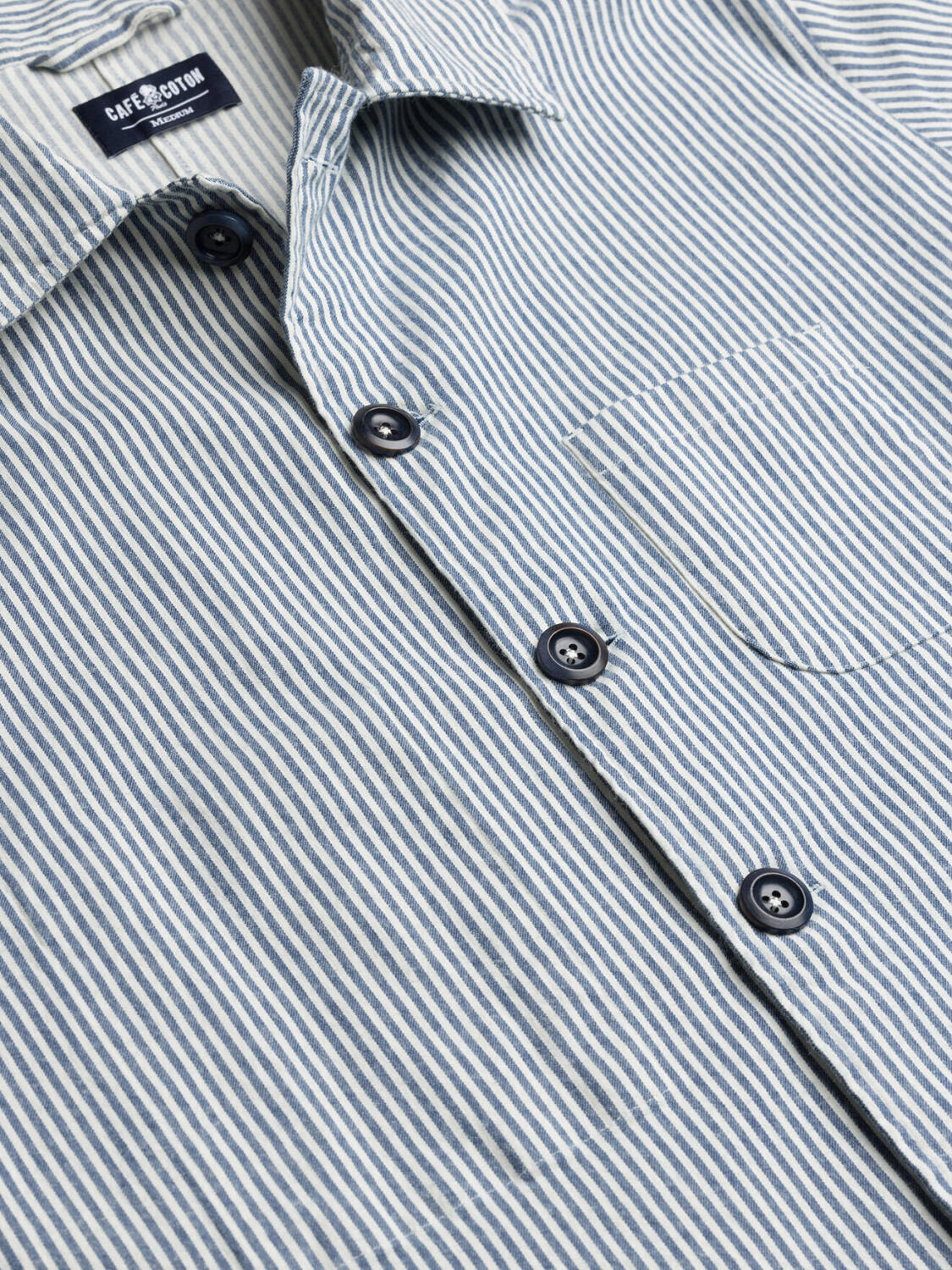 Surchemise Anders à rayures indigo