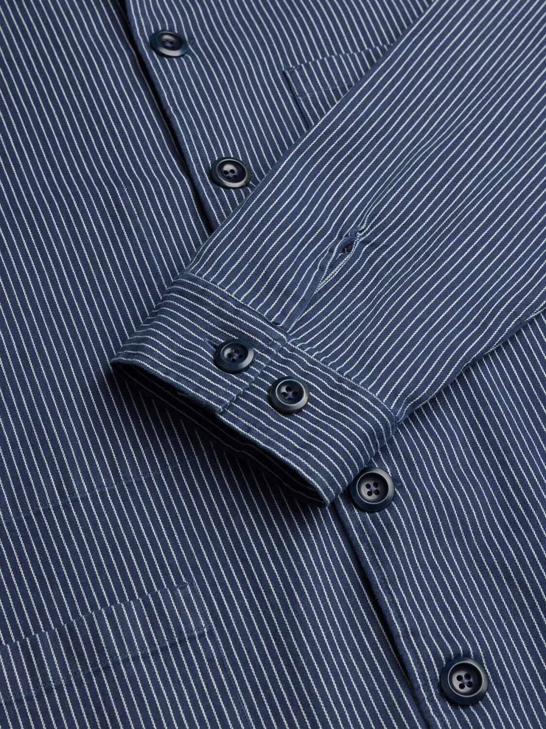 Surchemise Arnald indigo à rayures