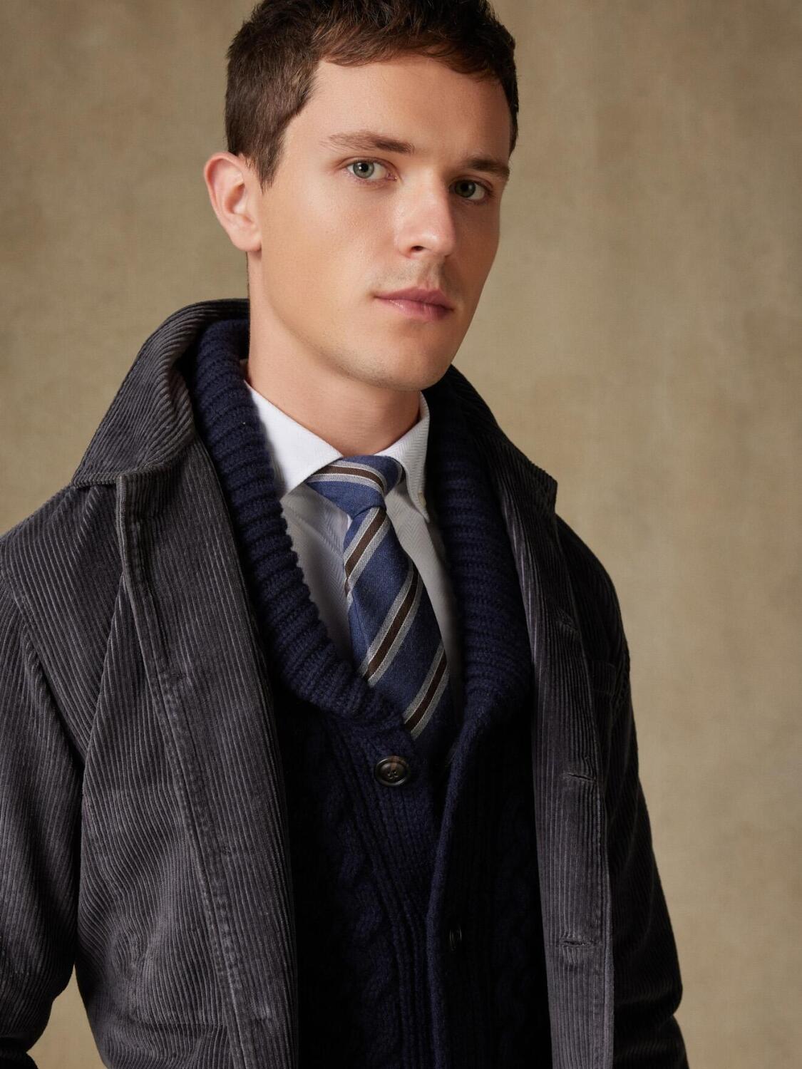 Sobrecamisa de terciopelo Carbón