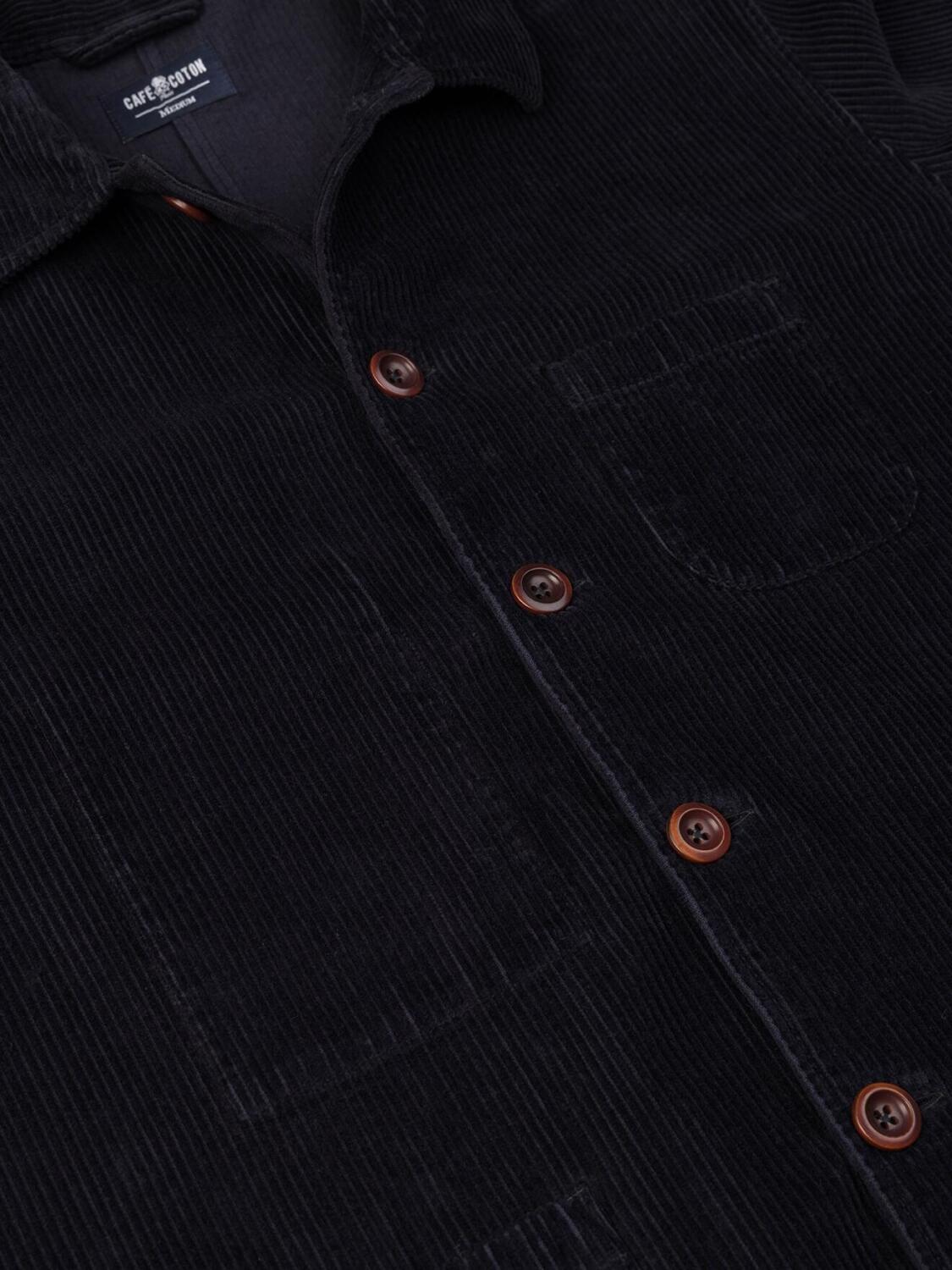 Navy fluwelen overhemd