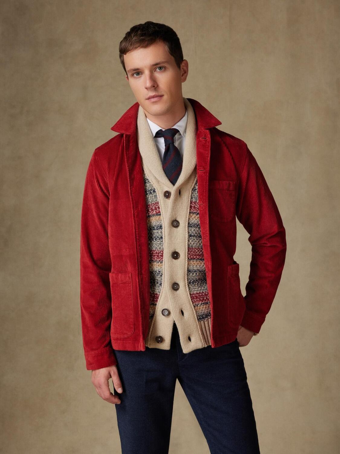 Surchemise en velours bordeaux