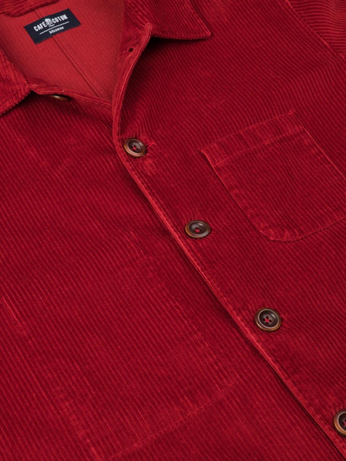 Surchemise en velours bordeaux