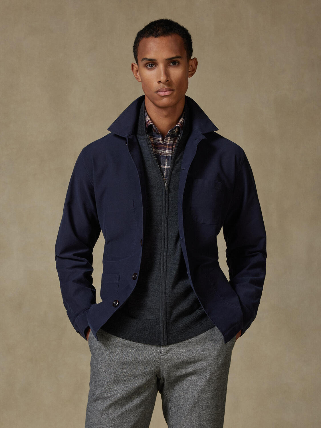 James navy overshirt