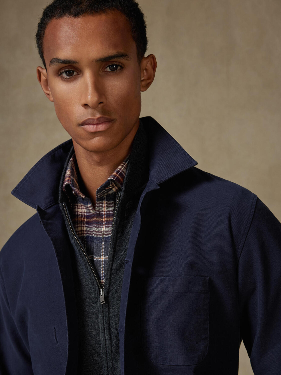 James navy overshirt