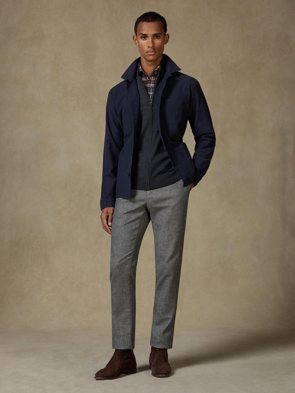 James navy overshirt