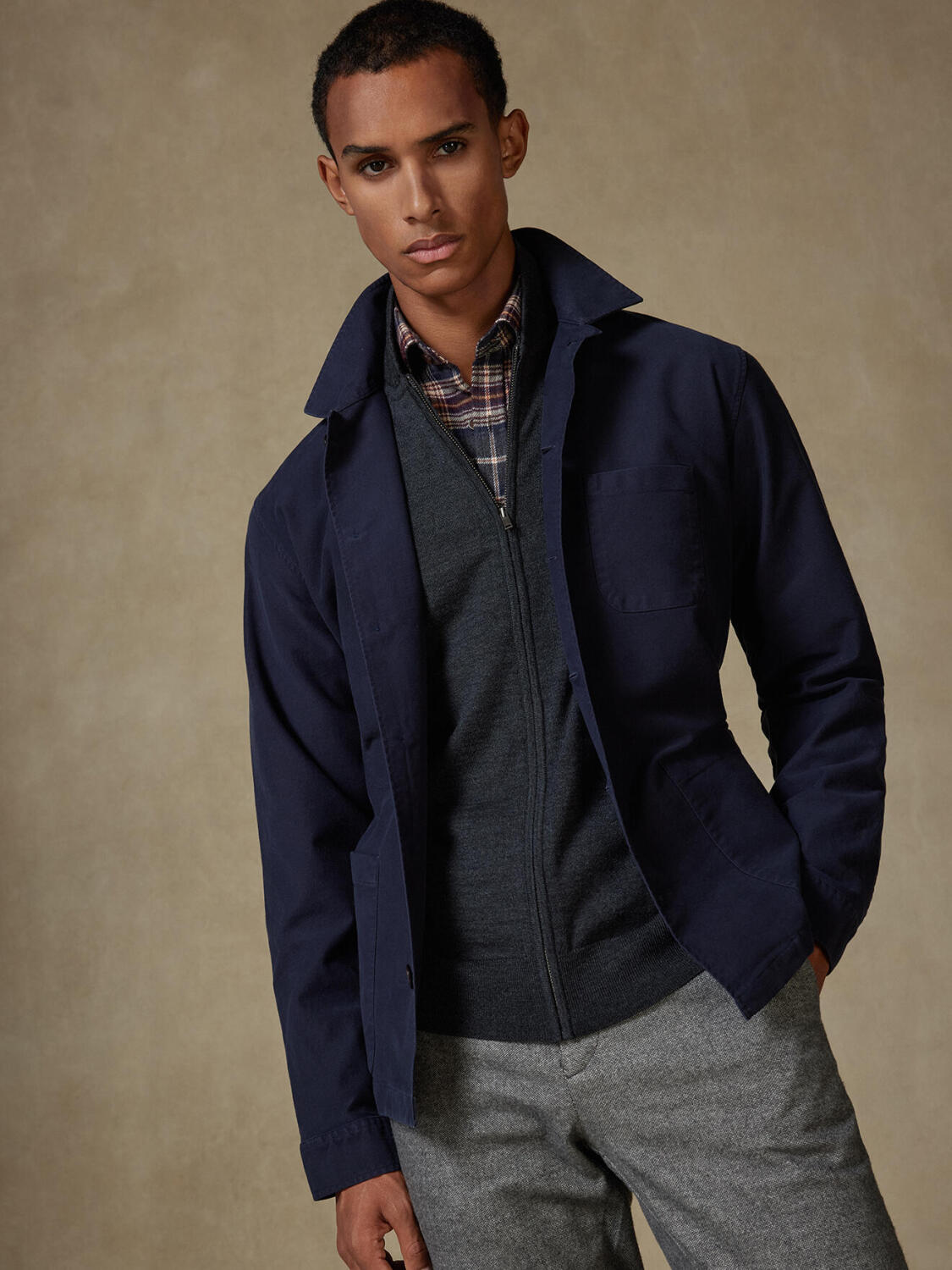 James navy overshirt