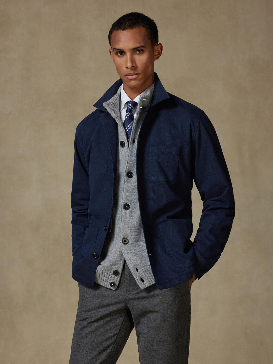 Overshirt Neslon in marine