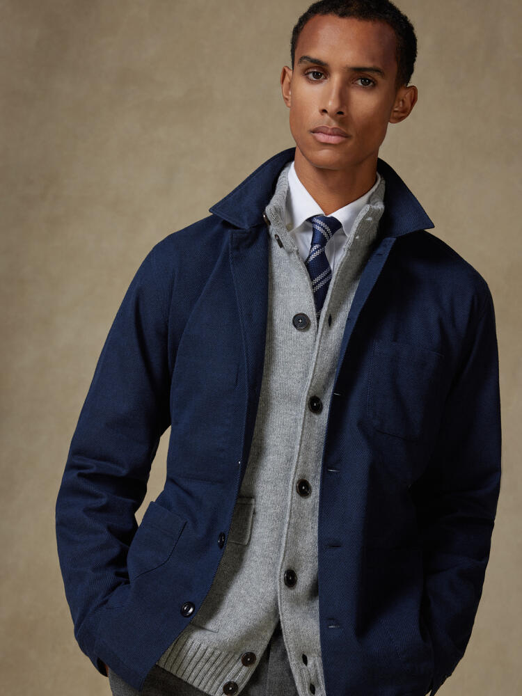 Overshirt Neslon in marine