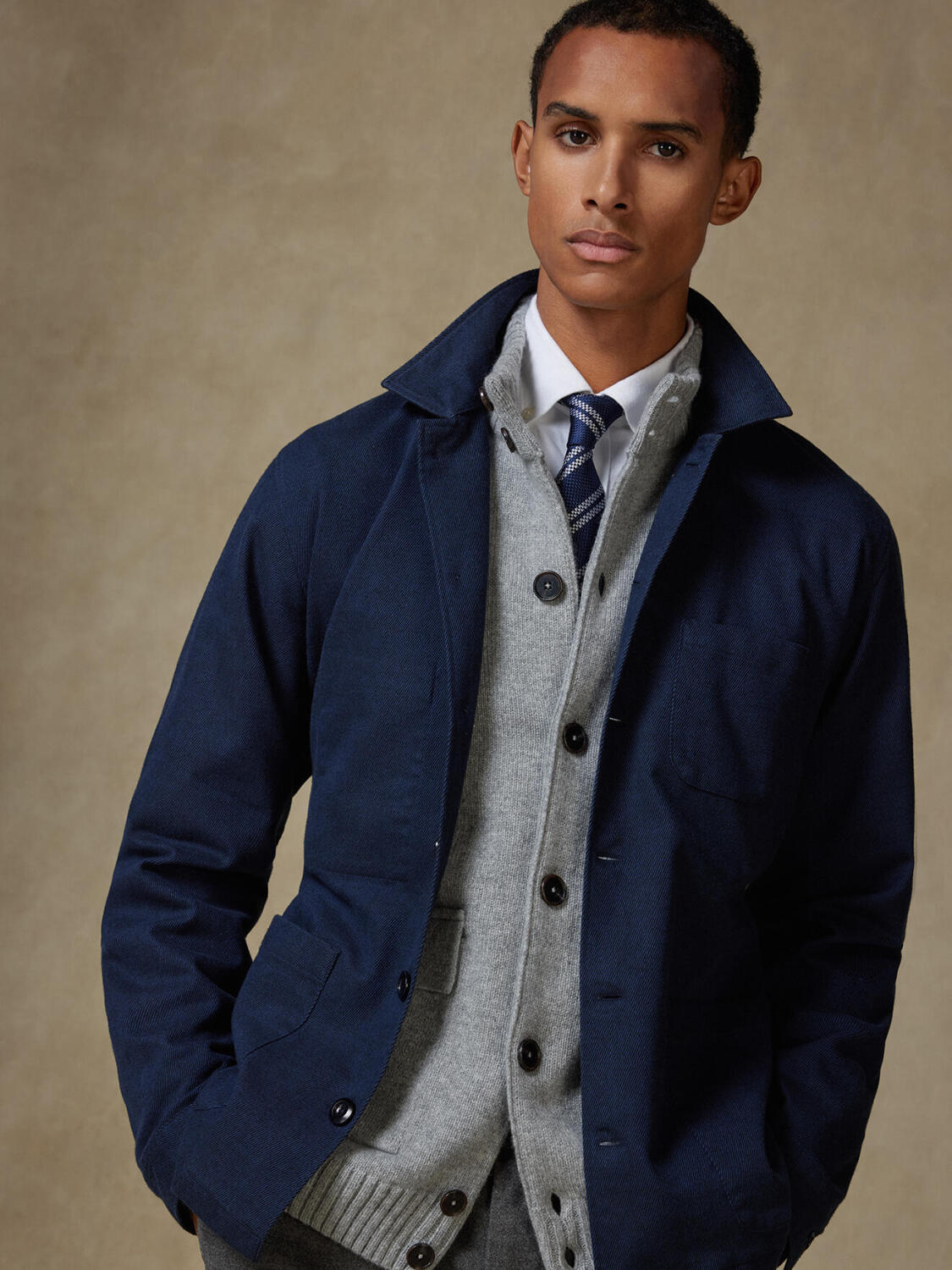 Overshirt Neslon in marine