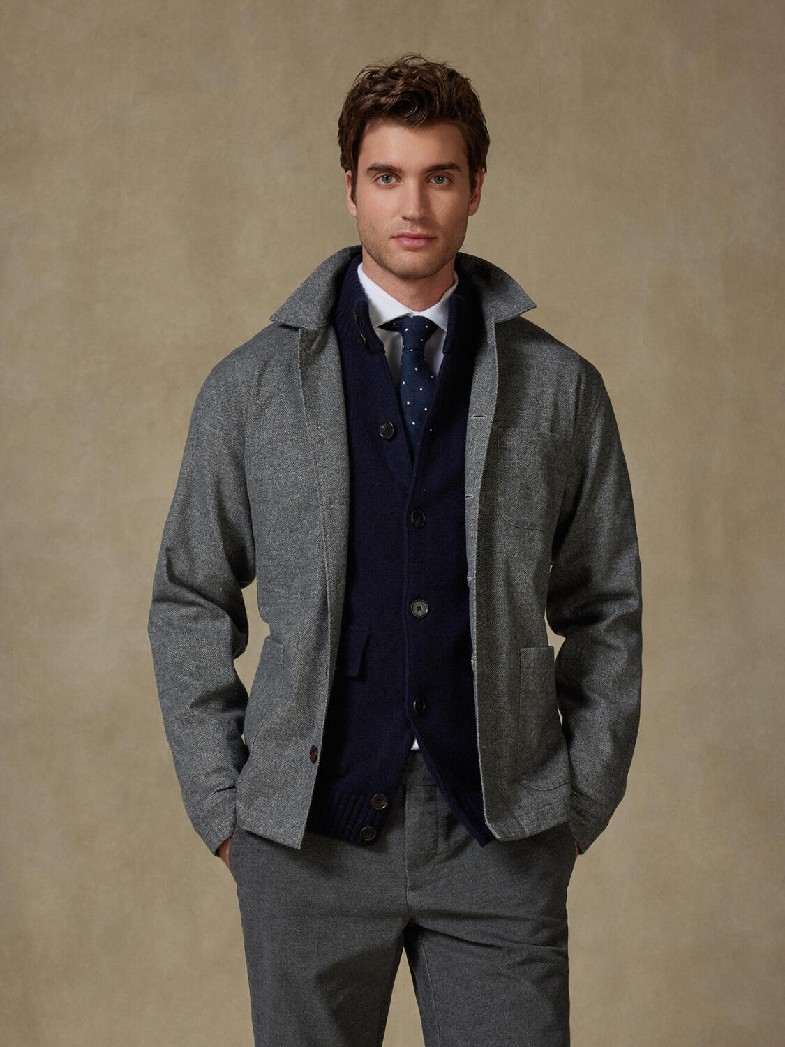 Surchemise Tuck grise