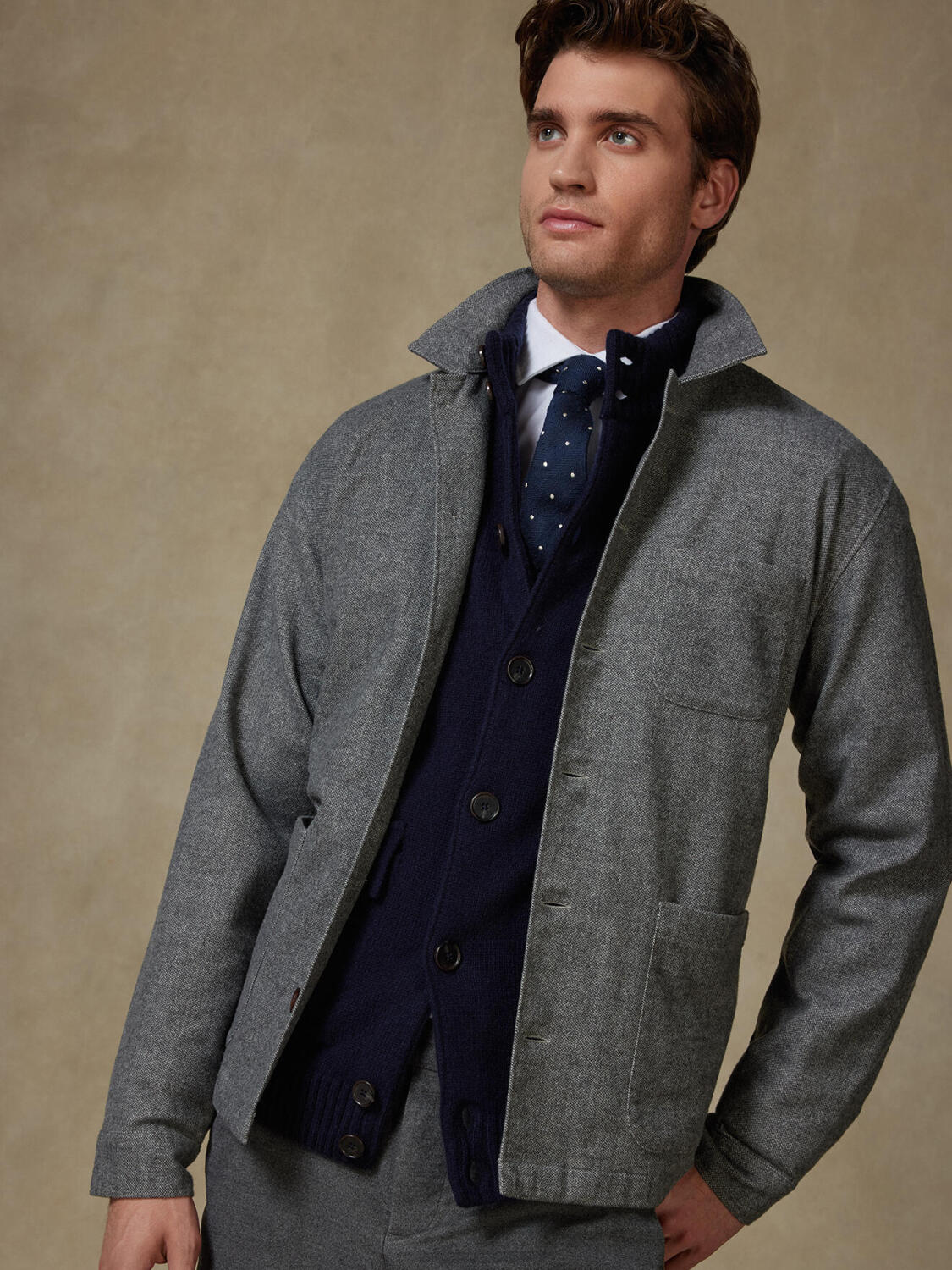 Surchemise Tuck grise