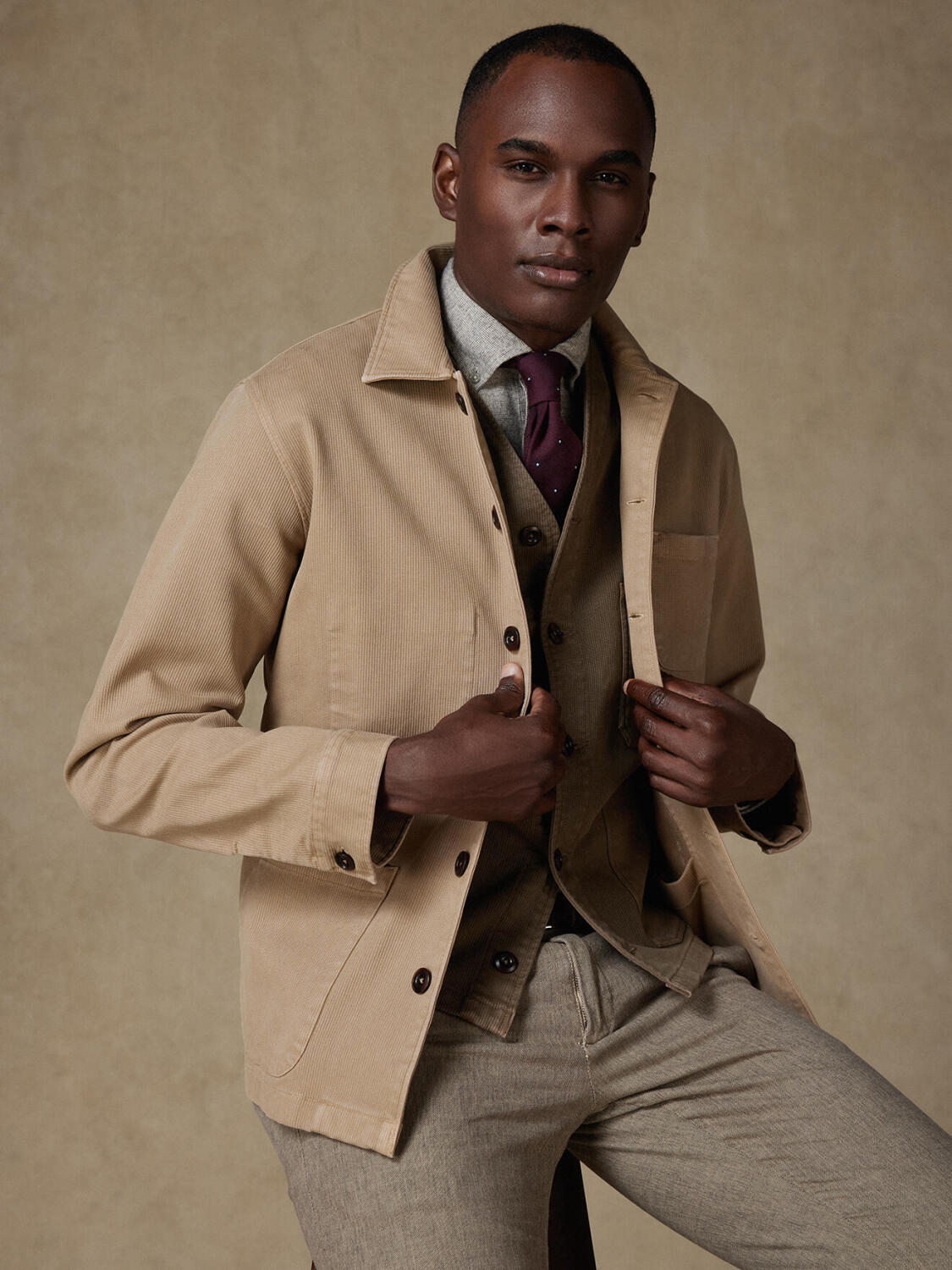 Surchemise Hugo beige