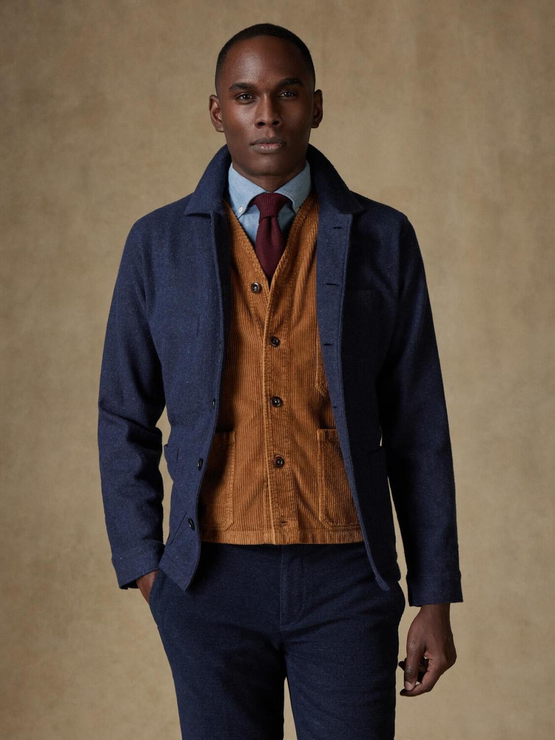 Waistcoat en velours caramel