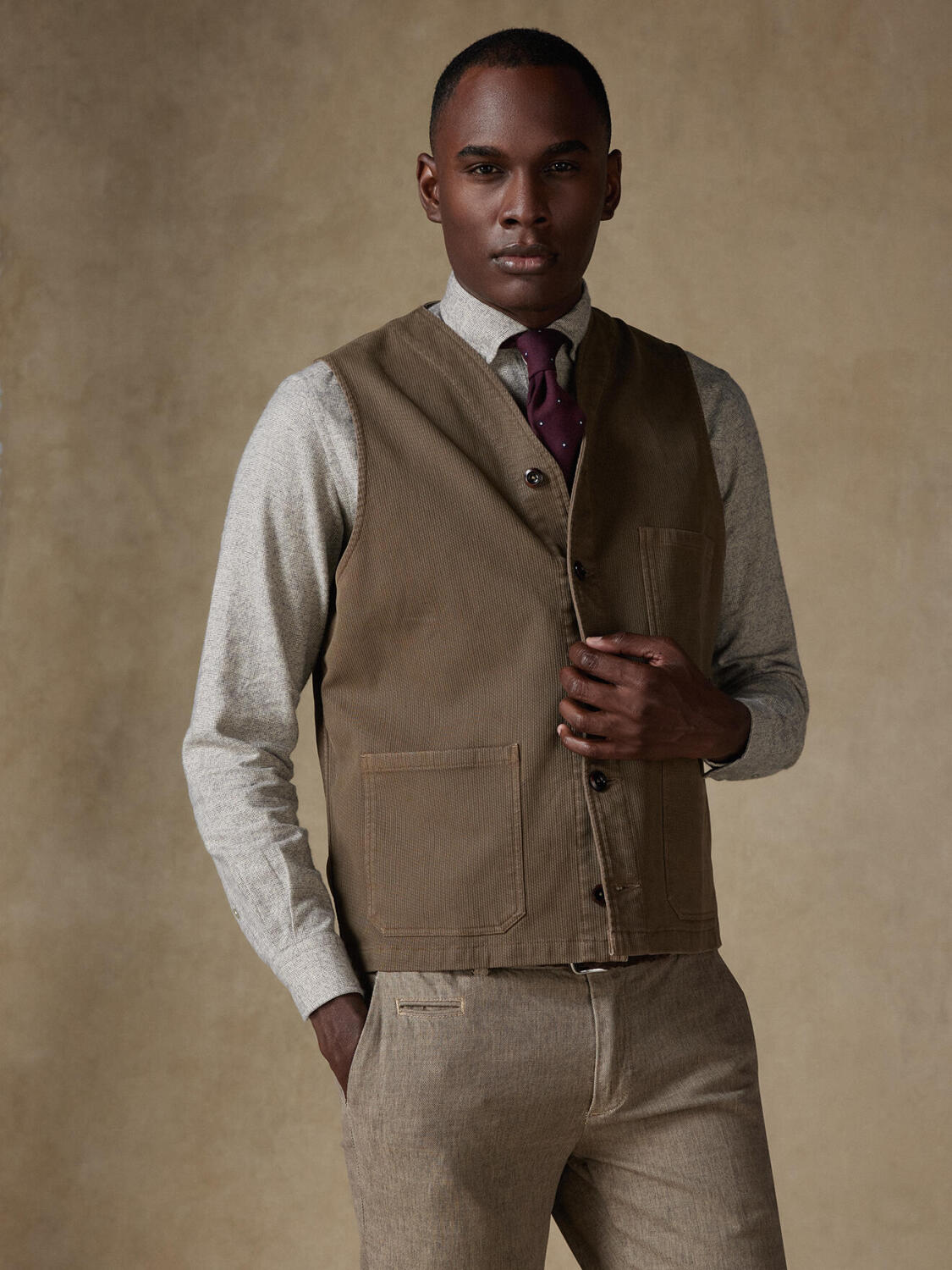 Waistcoat Hugo Kaki