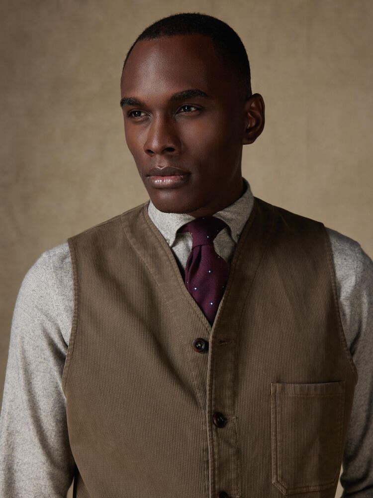 Romeo khaki waistcoat