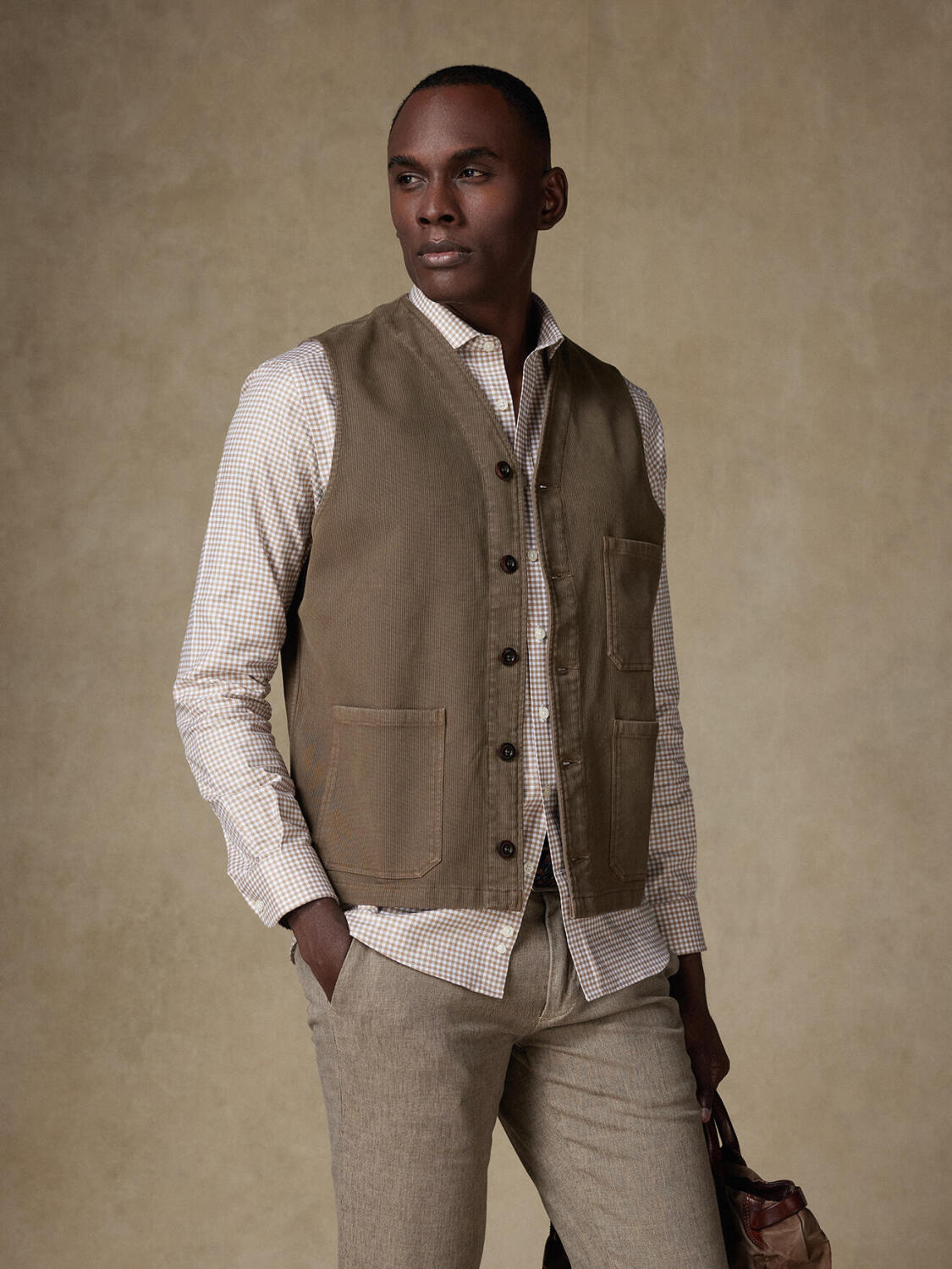 Waistcoat Hugo Kaki