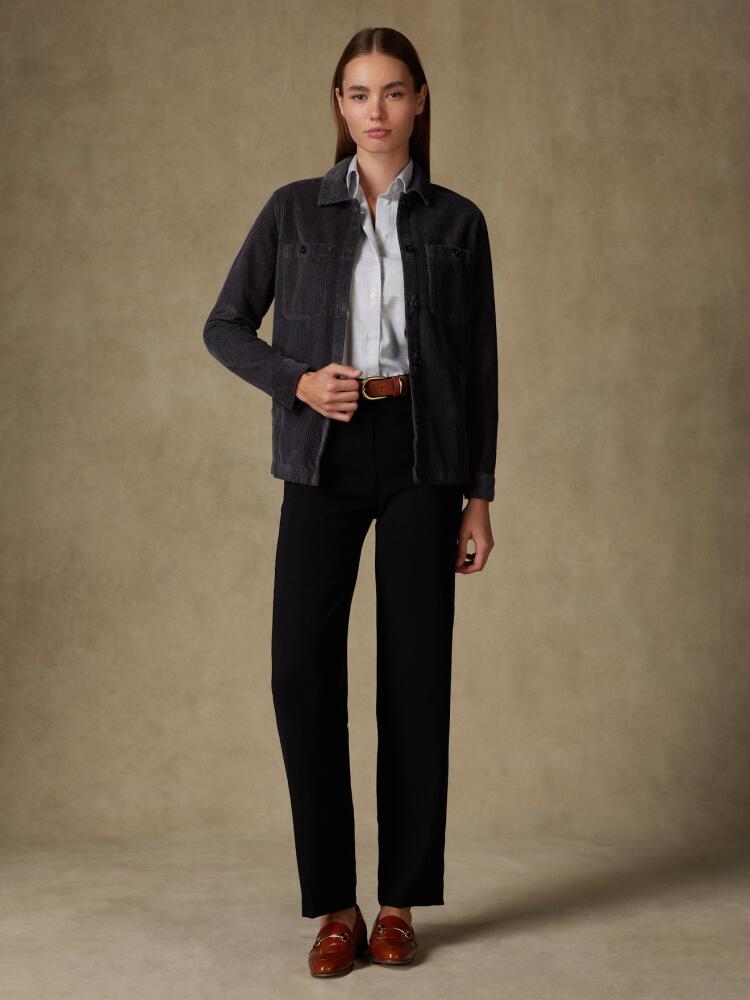 Woman's carbon velvet overshirt