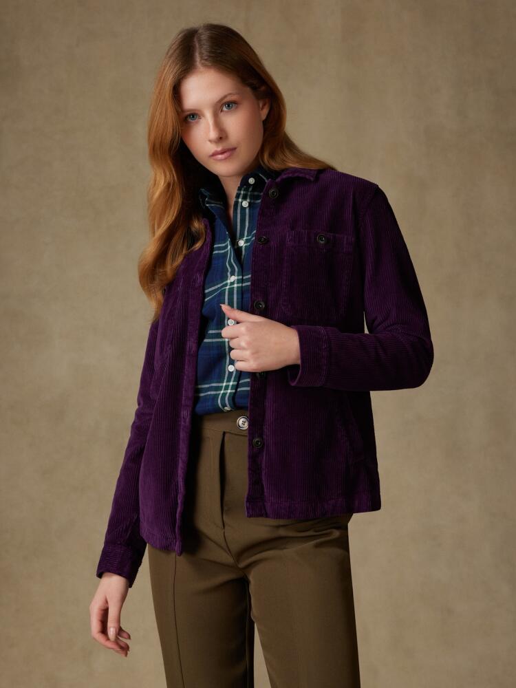 Woman's purple velvet overshirt