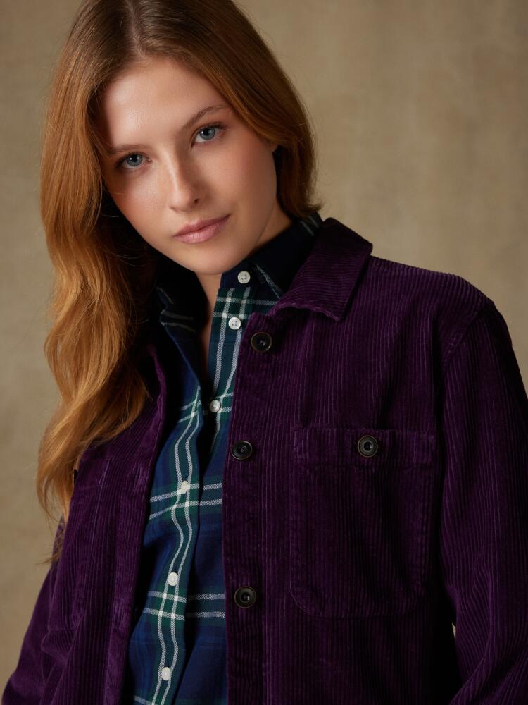 Woman's purple velvet overshirt