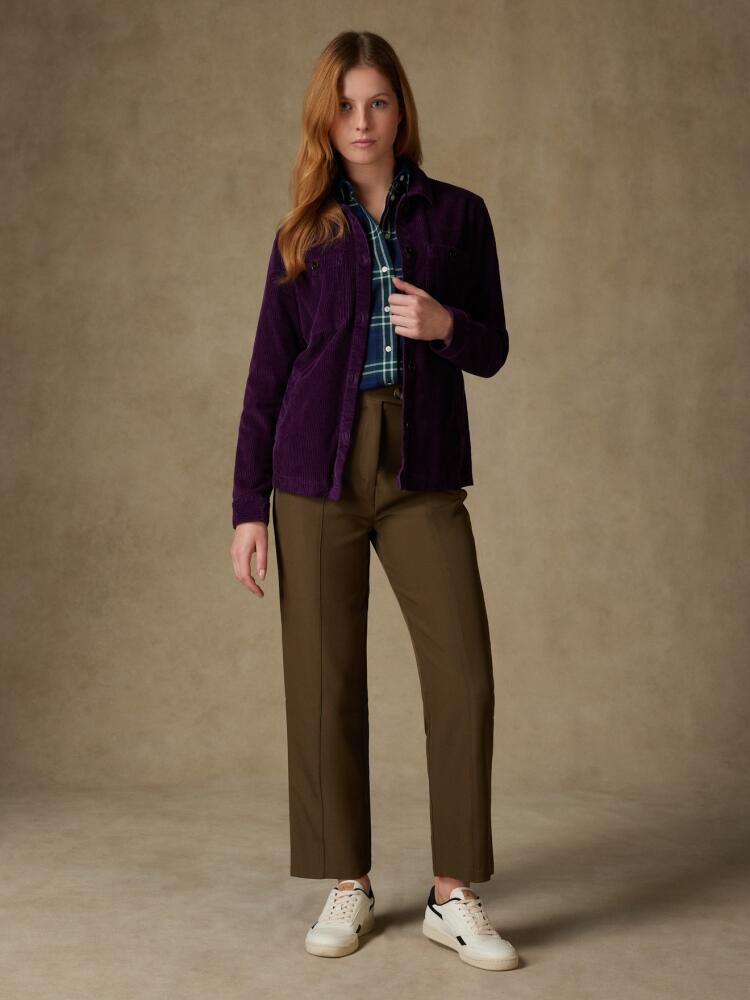 Woman's purple velvet overshirt