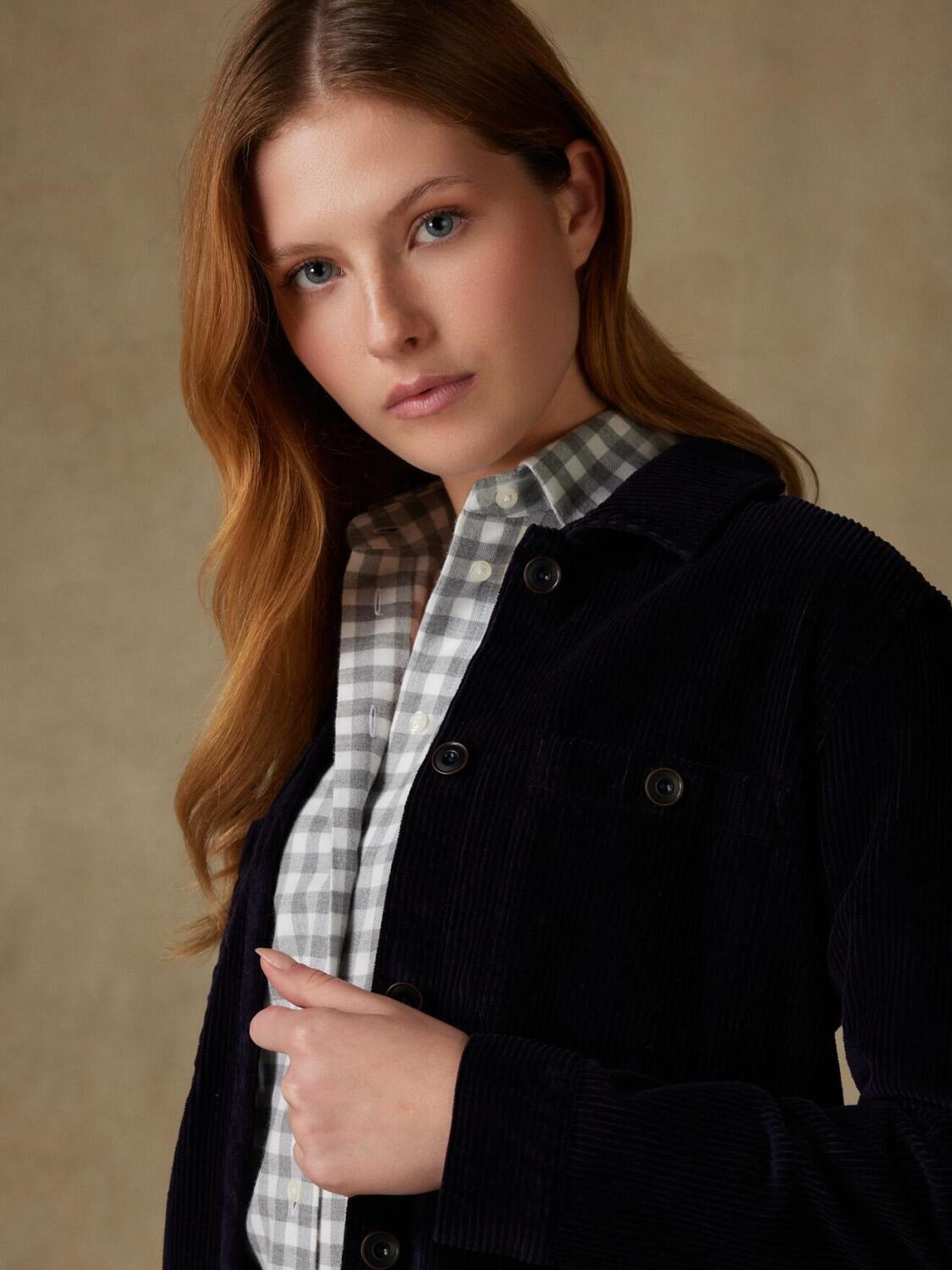 Sovracamicie da donna in velluto blu