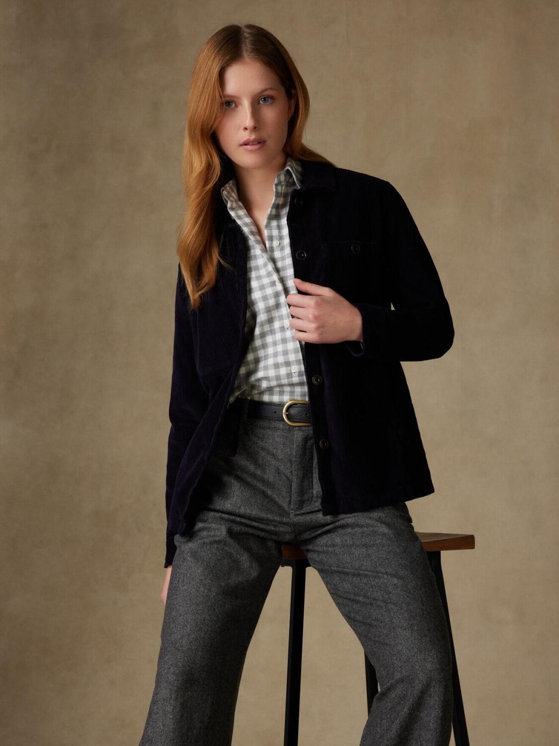 Sovracamicie da donna in velluto blu