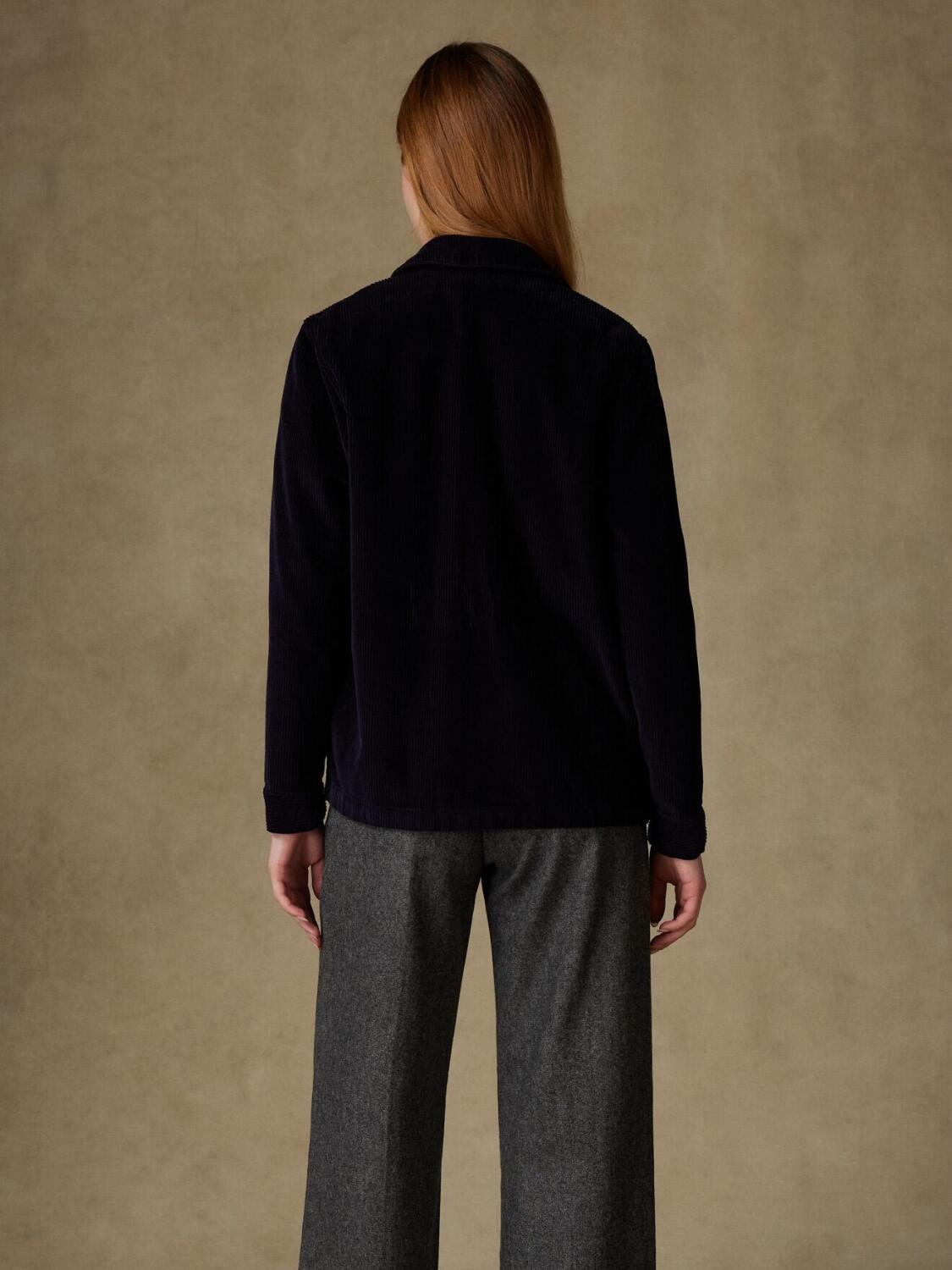 Sovracamicie da donna in velluto blu