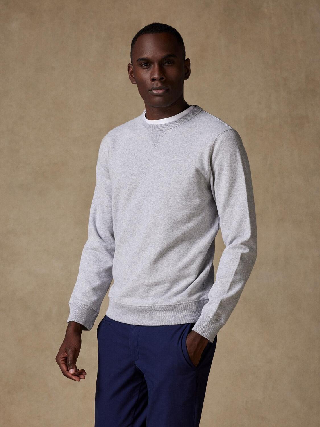 Felpa in pile di cotone grigio