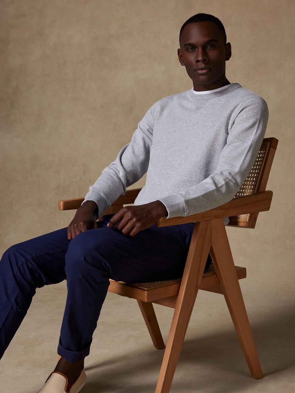 Felpa in pile di cotone grigio