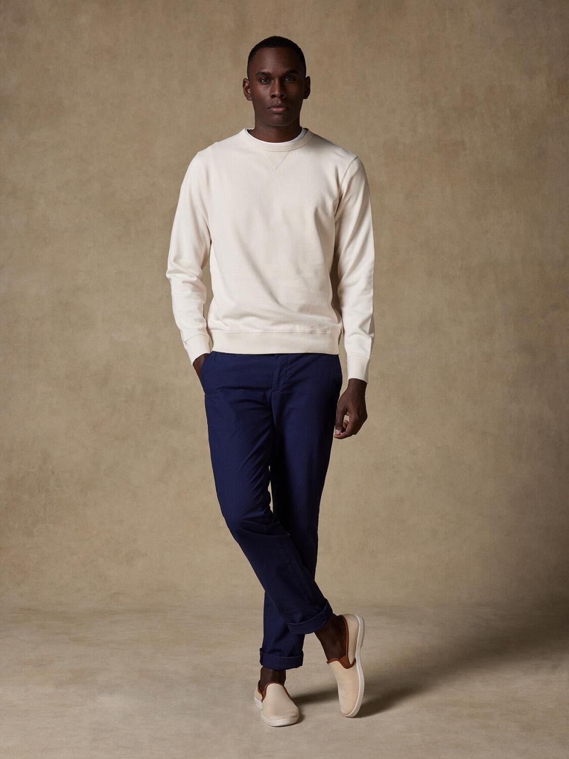 Sweat Fleece en coton crème