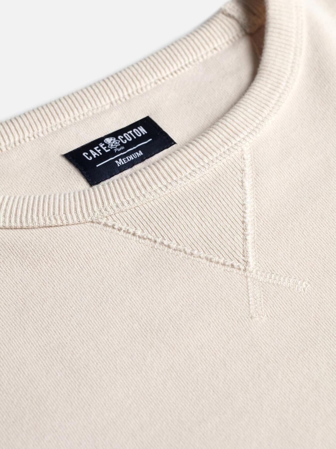 Sweat Fleece en coton crème