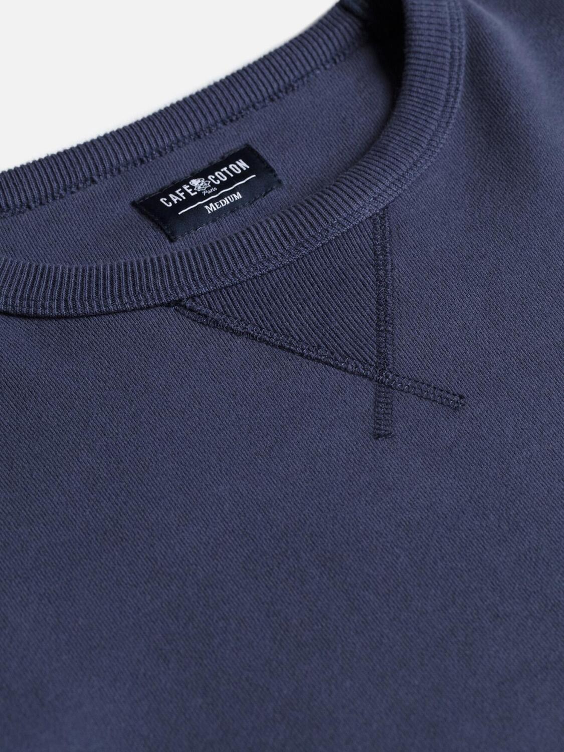 Felpa in coton marine