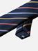 Cravate en soie marine à rayures multicolores
