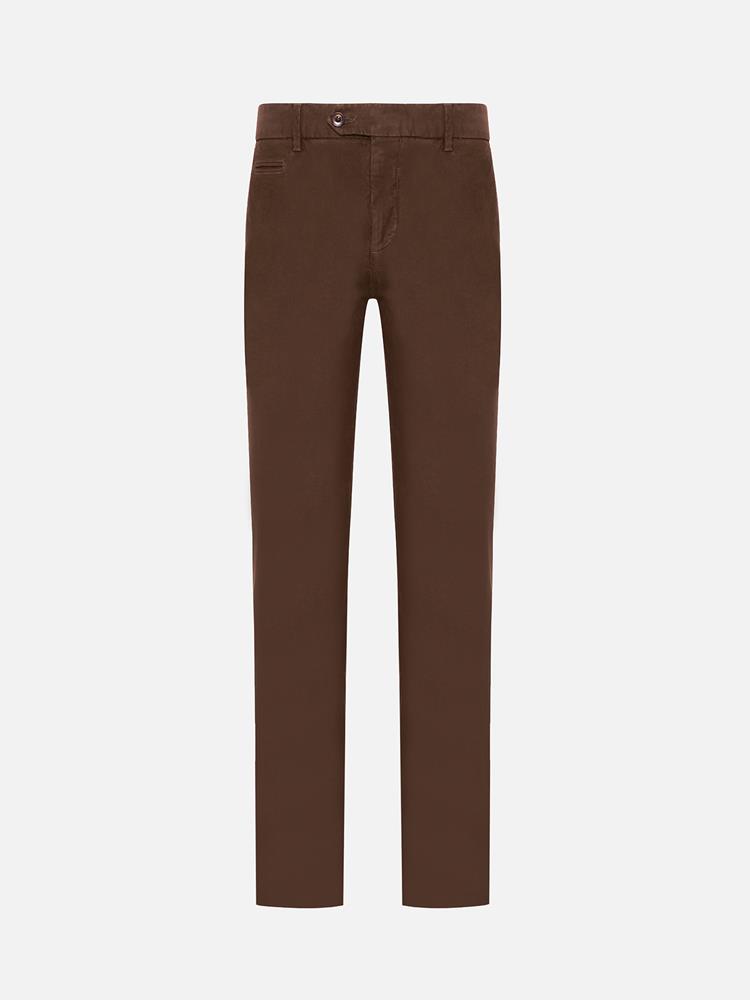 Chocolate brown chino trousers